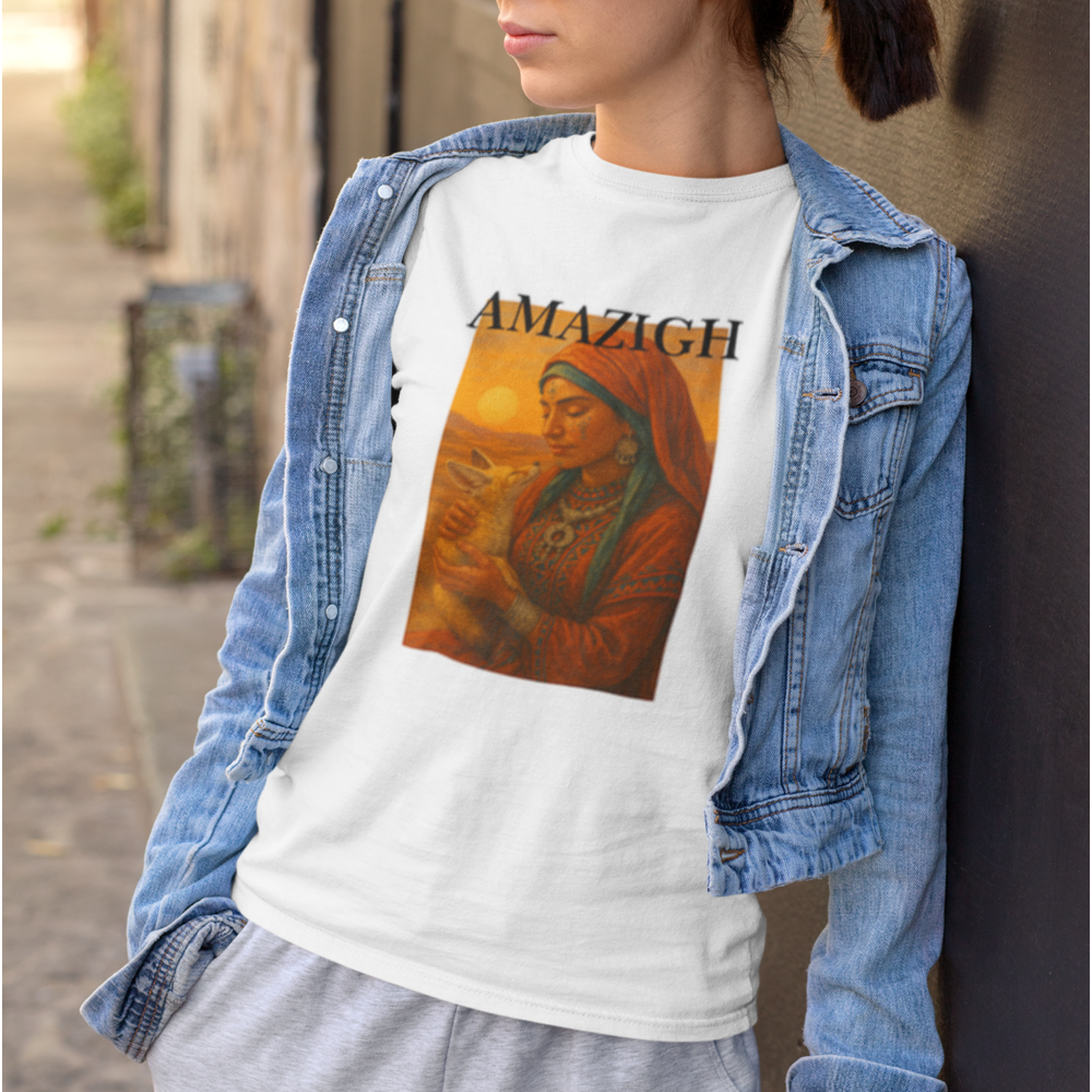 Premium Organic Shirt Women - AMAZIGH Druck mit Schrift